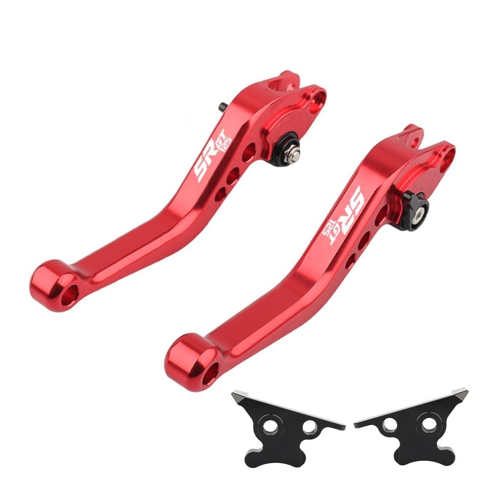 Beqlxta A-Red Brake Clutch Adjustable Lever​ For Sr Gt125 2021-2023 Motorcycle Accessories Parts Handle Set For Gt 125 2022 2023 2021 Short Brake Clutch Levers(A-Red)