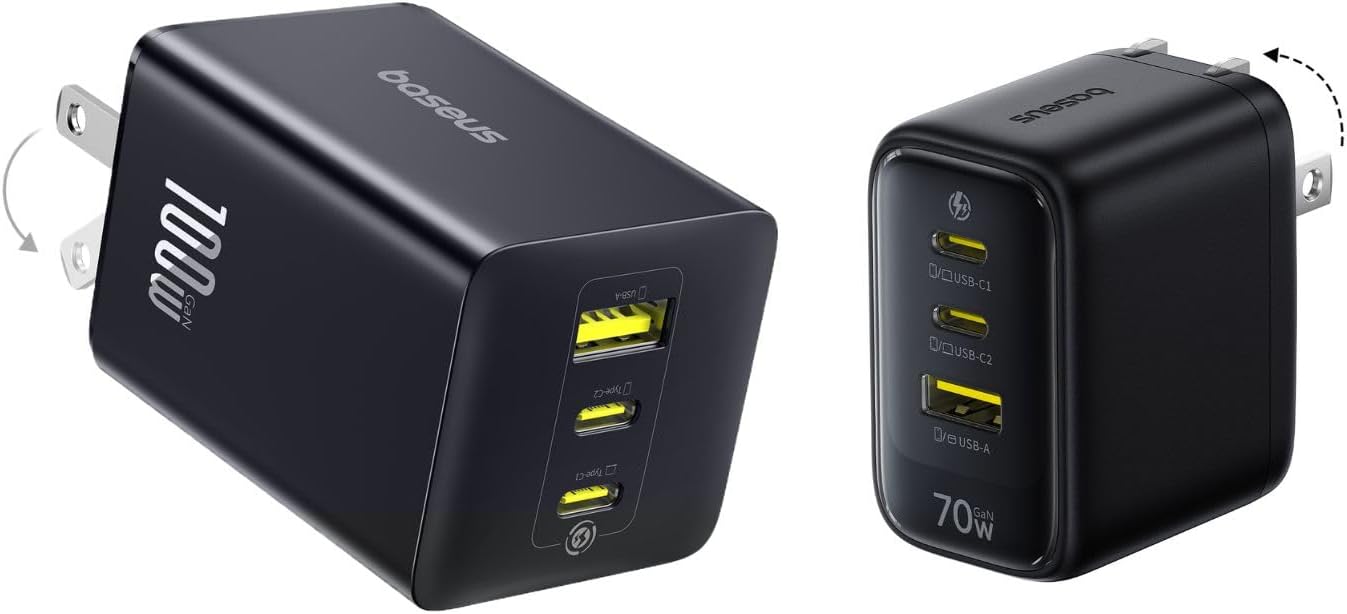 70W USB C Charger and Baseus 100W USB C Charger Block