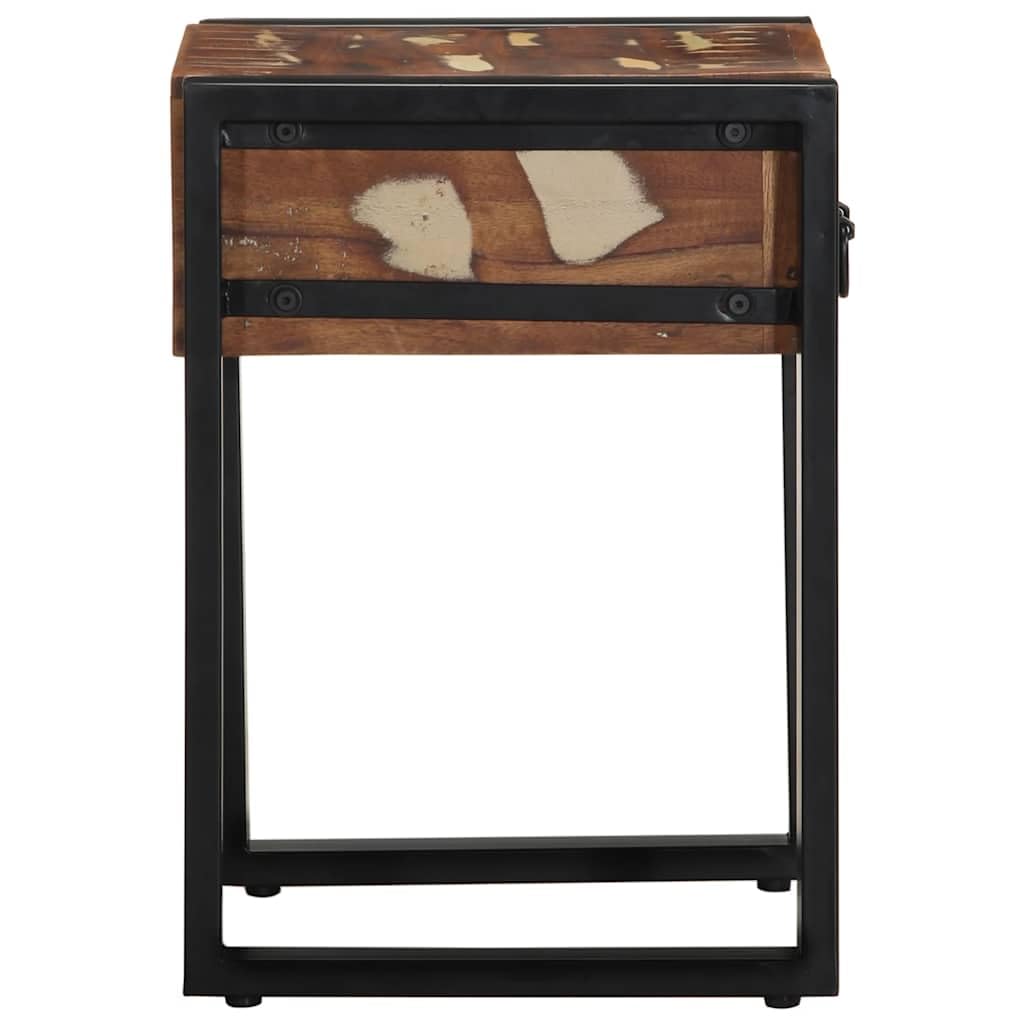 Stolik pomocniczy Wielobarwny 35x35x50 cm Lite drewno z recyklingu