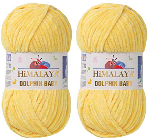 Himalaya Yarn Dolphin Baby 2 Skeins 264 Yards 2x100gram Super Bulky Polyester Baby Yarn