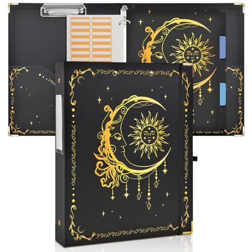 Classeur 3 anneaux 2,5 cm A4 noir doré avec 5 intercalaires pour bureau