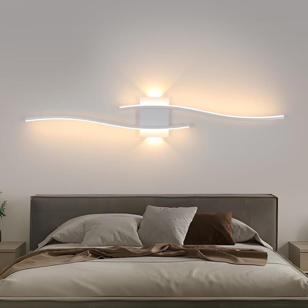 Comely 27W 3000LM Applique Murale LED, Blanc Moderne LED Applique Murales