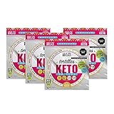 Hack The Bread® Keto Tortillas, Zero Carb, Sugar Free, Made with Olive Oil and Flaxseed in Mexico - 25 Calories, 3.4 g Protein, 6.3 g Fiber - 3 Pack with 30 tortillas