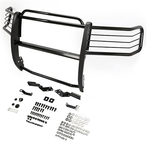 FEILAIT Protector de cepillo para parrilla de parachoques para SMT10631 (negro, acero), enviar mercancías desde almacén local, entrega rápida