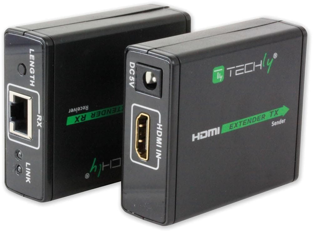 Techly 309739 Extender HDMI™ Full HD 3D su Cavo Cat. 5E/6/6A/7 Fino 60 Metri Nero