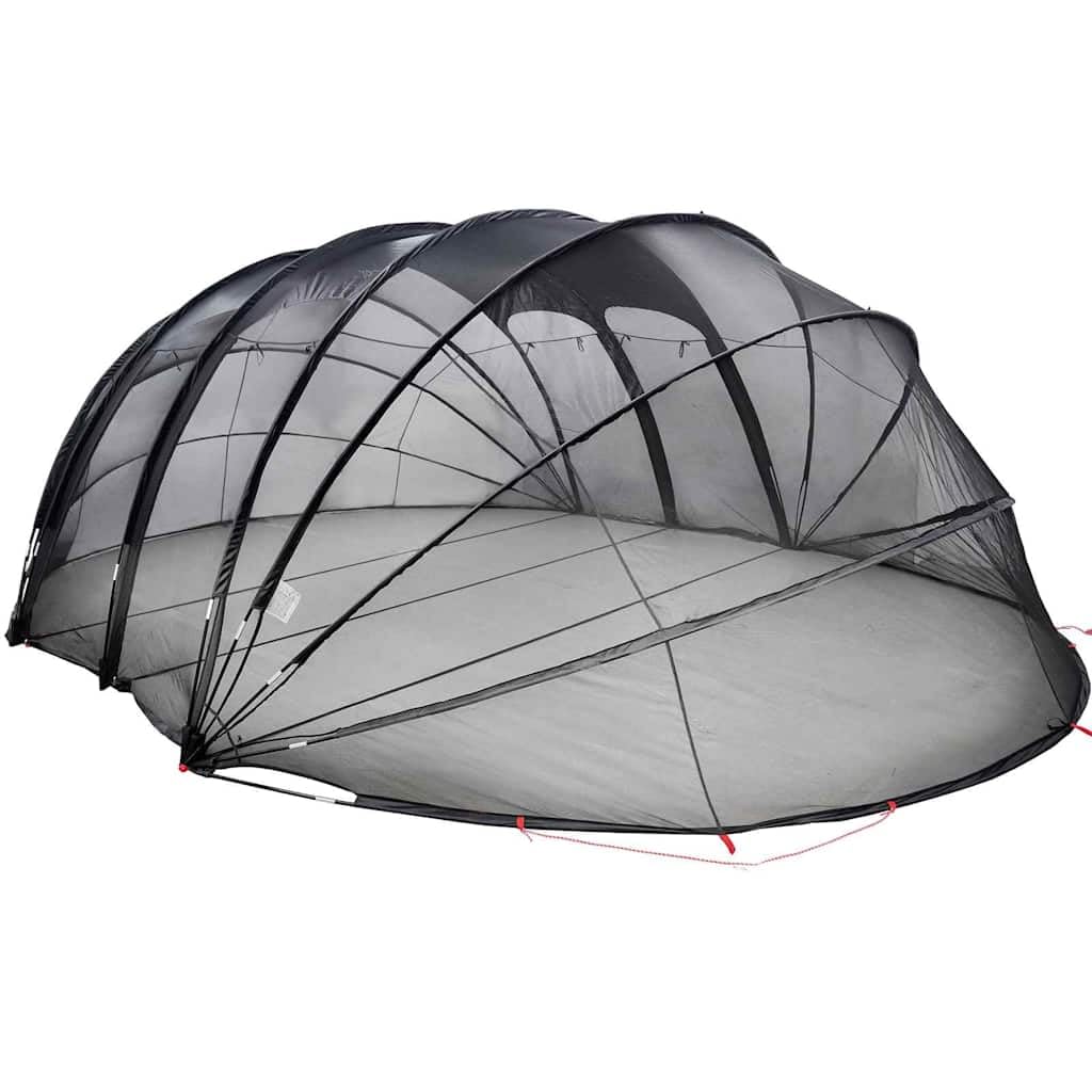 Tenda da piscina a cupola trasparente, 538 x 440 x 204 cm, per piscina esterna, in poliestere 185T con rivestimento in PU, impermeabile, resistente ai raggi UV e ignifuga, con porte arrotolabili con