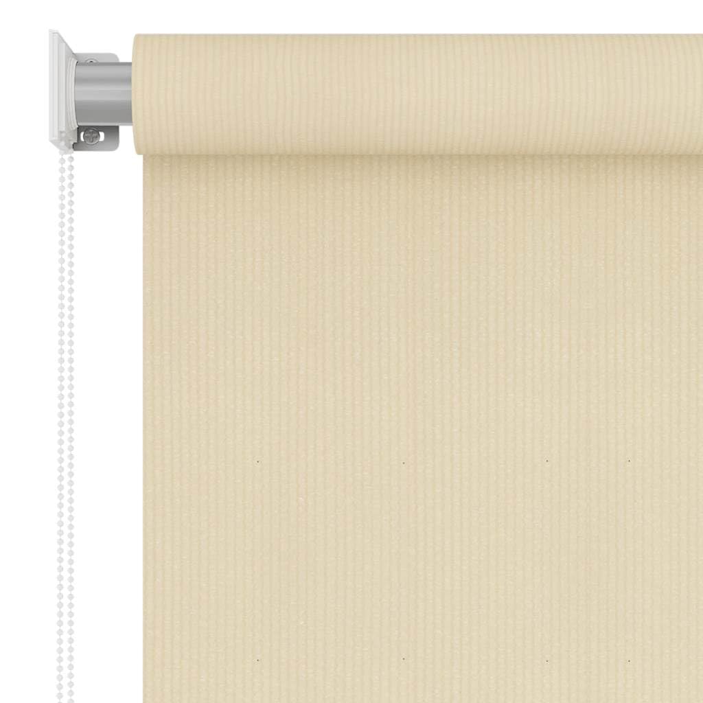 Store Roulant d'Extérieur 60x230 cm Crème en PEHD, Brise-Vue Vertical pour Balcon Patio et Pergola, Rideau d'Occultation Respirant avec Kit de Montage Complet et Sécurité Enfant