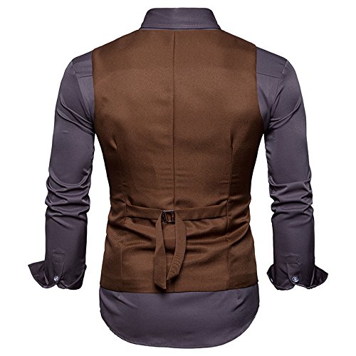 Mens Slim Fit Double Breasted Vest Waistcoat Casual Business Formal Suit Dress Vest Party Wedding V Neck Vests4