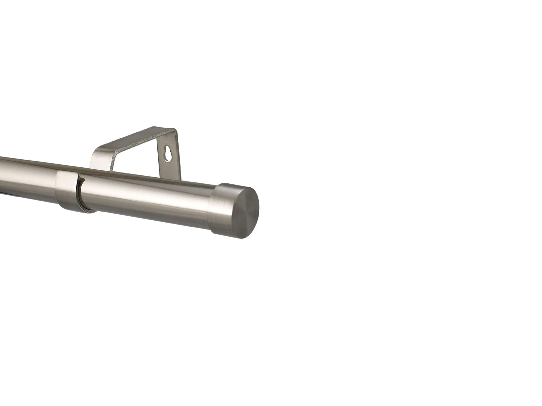 Yho Chrome 28Mm Diameter Extendable Eyelet Metal Curtain Pole Metal Finials Brushed (1.2M - 2M Extendable, Riga Finial)