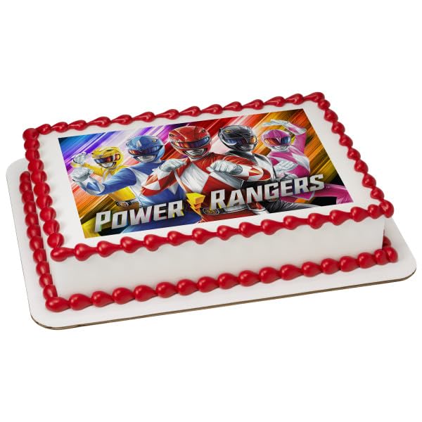 Amazon.com: Power Ranger Morphin Time PhotoCake® Edible Cake Topper ...