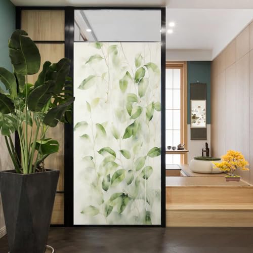 Vinilo decorativo para ventana con patrón artístico y privacidad miniatura 4