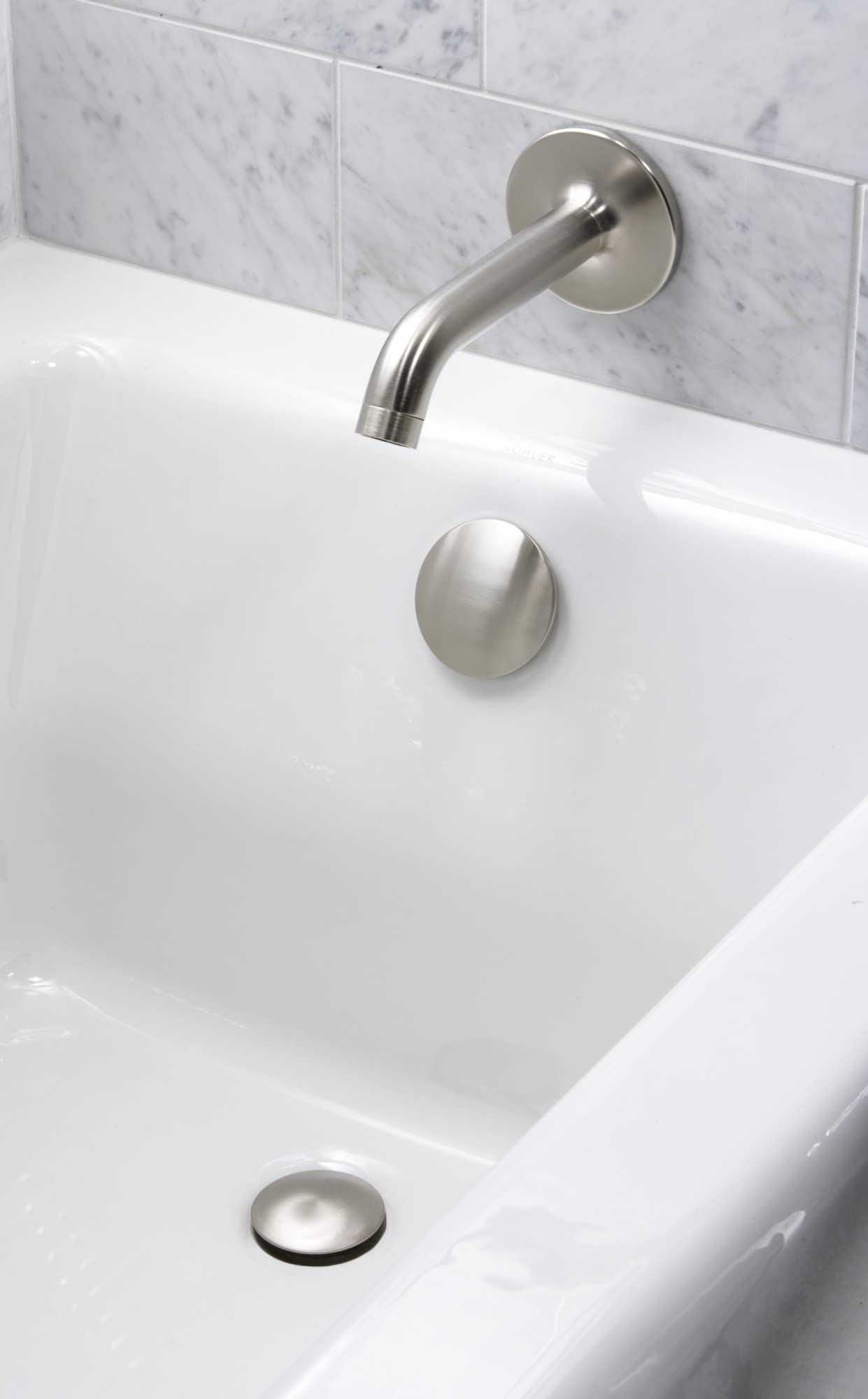 KOHLER 7259-CP ClearFlo Brass toe tap bath drain, Polished