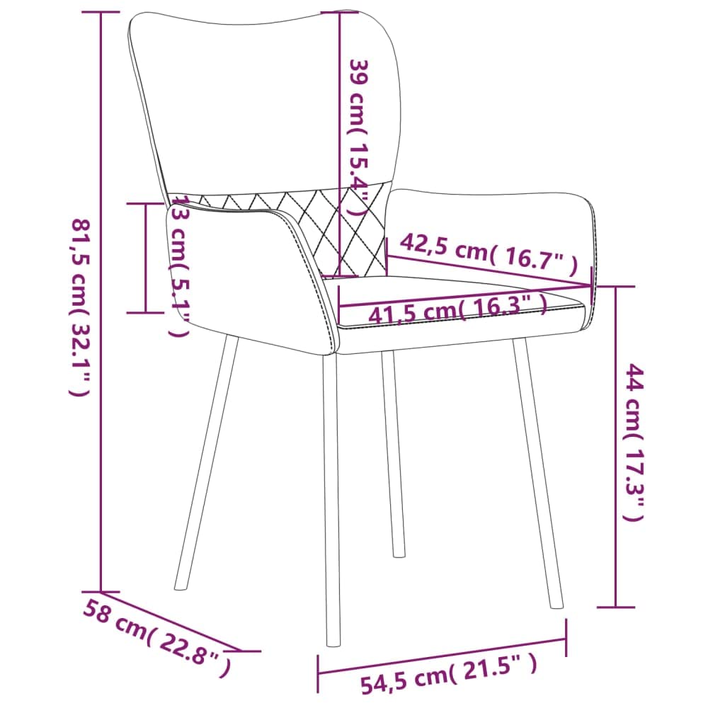 Juego de 2 sillas de comedor con reposabrazos, tapizadas de tela y piel sintética, sillas de cocina con estructura de metal para comedor y salón, color negro y marrón