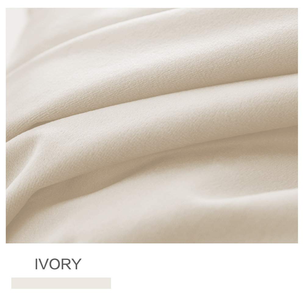 LETAU Cordless Velvet Roman Shades Window Blinds, Ivory Premium Custom Washable Fabric Roman Shades for Windows, Doors, French Doors, Kitchen Windows