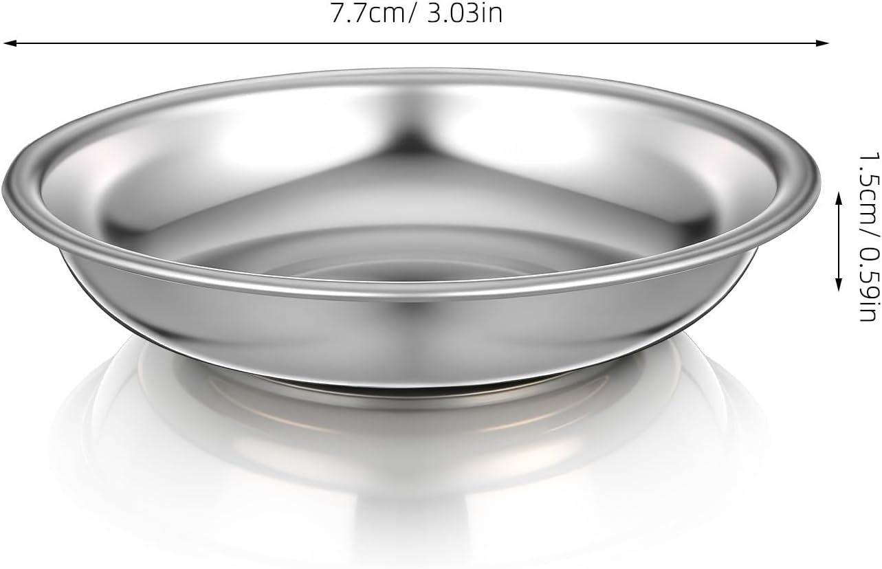 10pcs round Stainless Steel Sauce Dish for Nuts and Sauces