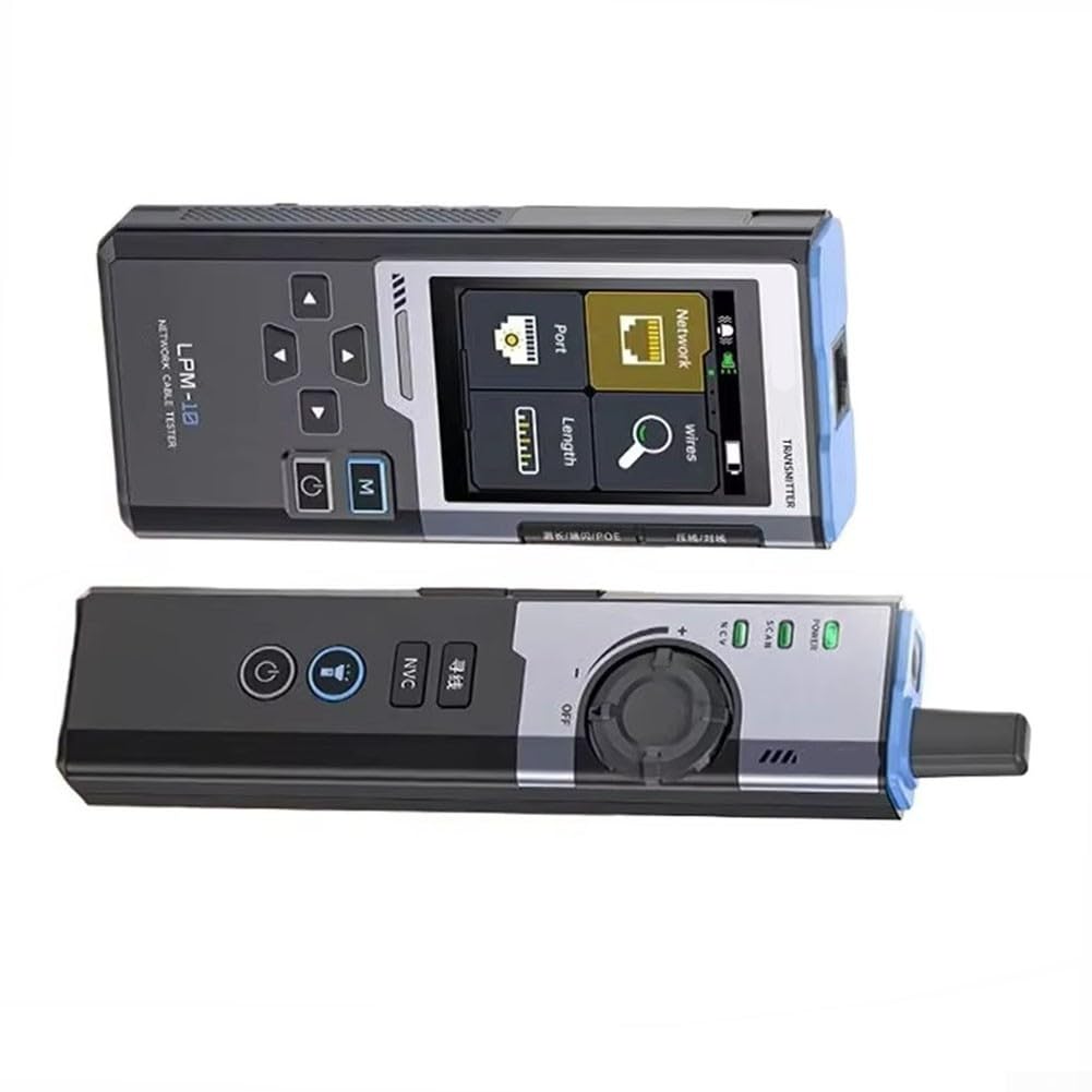 Zoegneer LPM 10A Multifunktions-Netzwerkkabel-Tester mit Anti-Interferenz-Tracking-Modus, Erkennung, Längenmessung, RJ45 Crimp-Test-Port, Flash, NCV-Indikator