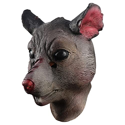shayulajiao Rattenmaske | Halloween Horror-Maske aus Latex – Tierkostüm-Vollkopfmaske für Karneval, Fasching,Paraden & Parties