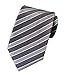 MENDENG Classic Striped Blue Yellow Jacquard Woven 100% Silk Men's Tie Necktie