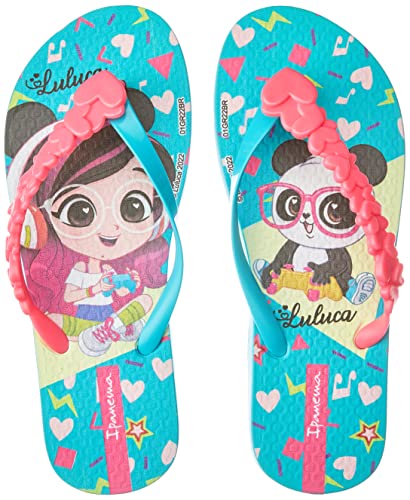 Chinelo Ipanema Kids Luluca Amor, Criança-Unissex, Azul/Rosa, 25/26