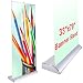 Deluxe 33"x79" Retractable Rollup Banner Stand Trade Show Display Sign Holder Exhibition Promotion Aluminum Structure