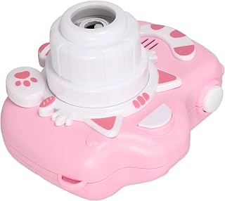 Máquina para Hacer Burbujas y Juguete Soplador para Niños Tamaño Pequeño Color Rosa Luces y Música Juguete Infantil para Fiesta y Único