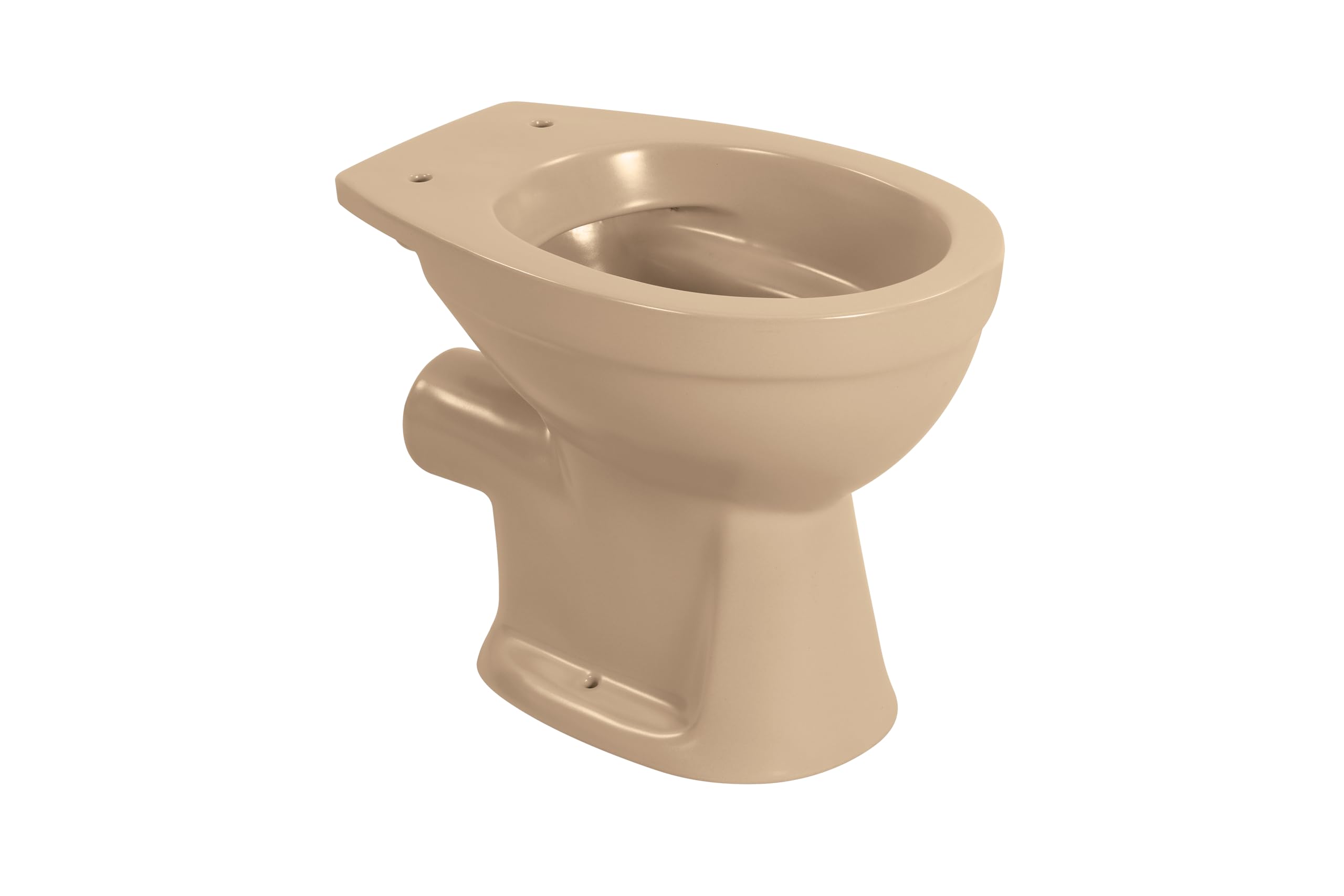 sanicomfort Stand-WC Beige Matt – Spülrandlos, Tiefspüler, waagerechter Abgang