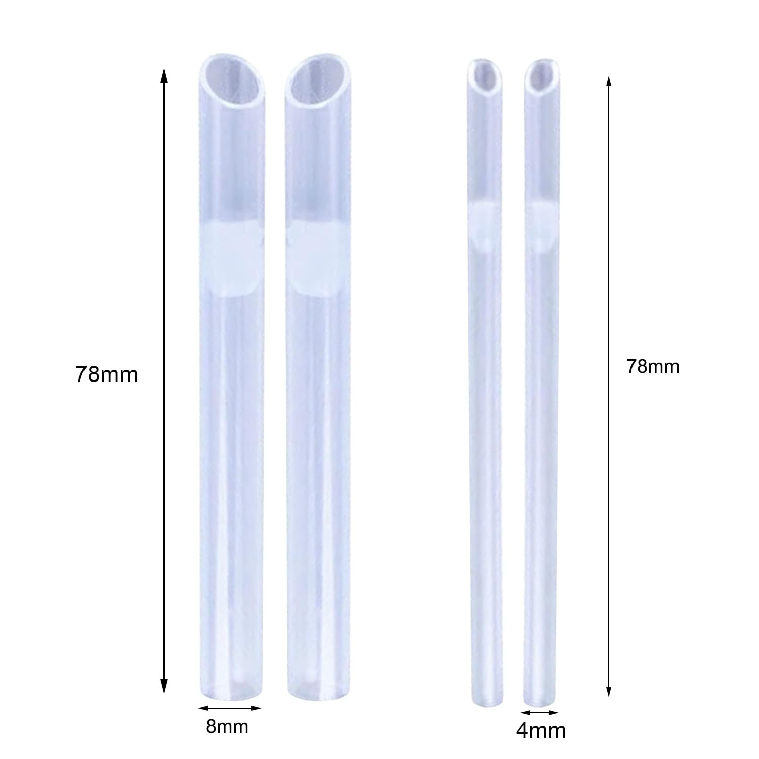 Receiving Tubes for Piercing Needles Plastics Body Jewelry Piercing Receiver Needles for Nose Septum Ear Belly Cartilage Daith Piercing Suppliers (4mm 8mm)
