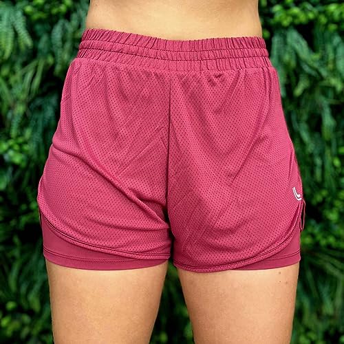 Short Dupla Camada Lupo Esporte Treino Ioga Funcional Tênis (as2, alpha, s, regular, regular, Vinho)