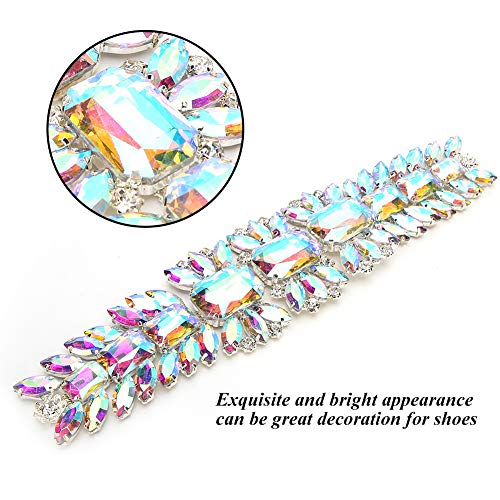 Fita de flor de strass, flor de strass de cristal brilhante superfície lisa espessa para decoração d