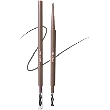 Judydoll Triangular Eyebrow Pencil, Dual-Ended for Cool Undertones, Smooth Glide Natural Fill for Dark Brown & Black Hair01 Grey Brown