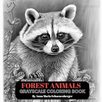 Paperback FOREST ANIMALS Grayscale Coloring Book (Grayscale Animals) Book