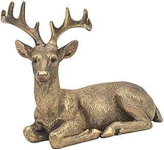 The Leonardo Collection LP48169 Reflections Bronzed Lying Deer Ornament, Boxed, 16x7x12cm