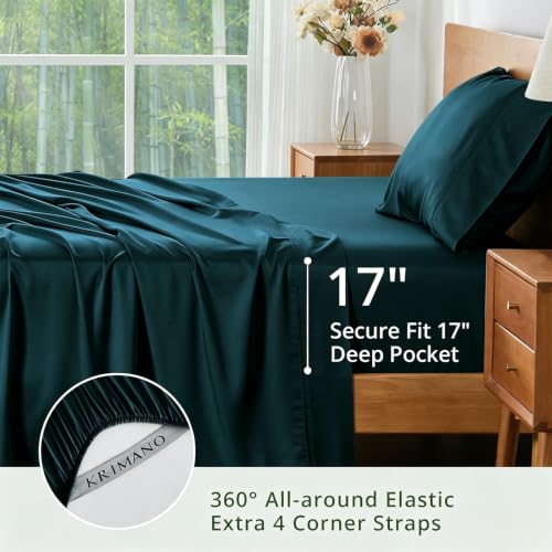 Image of Bamboo Viscose Sheet Set Twin Size, Cooling Sheets Bed Set 3pcs