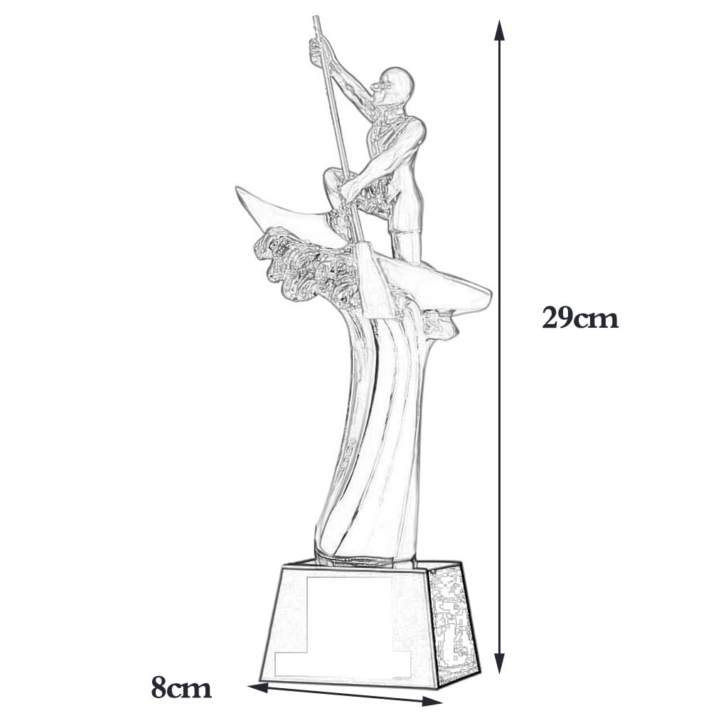 Pokale, Medaillen Auszeichnungen Trophäe Der Kayak Sports Series Trophäen In Gold, Silber Und Bronze Preise Für Staatliche Und Regionale Kanu-Wettbewerbemeister (Color : Gold, S : 8 * 29cm)