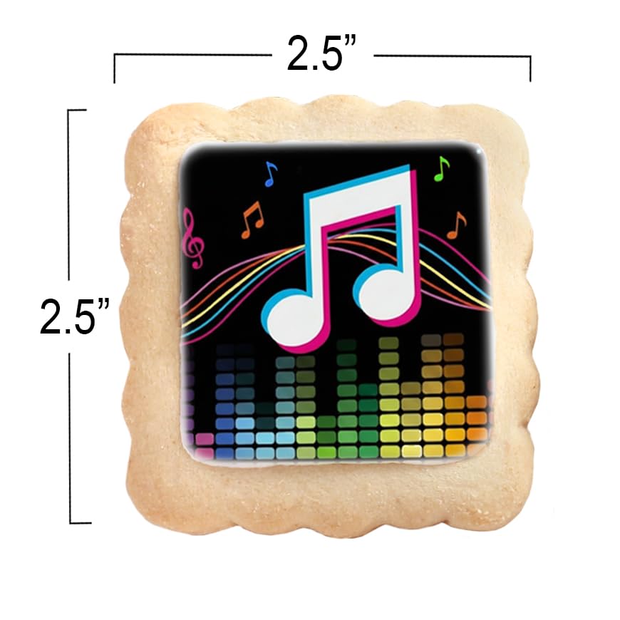 Image of Music Note Disco Party Cookies Individually Wrapped 24 Pack