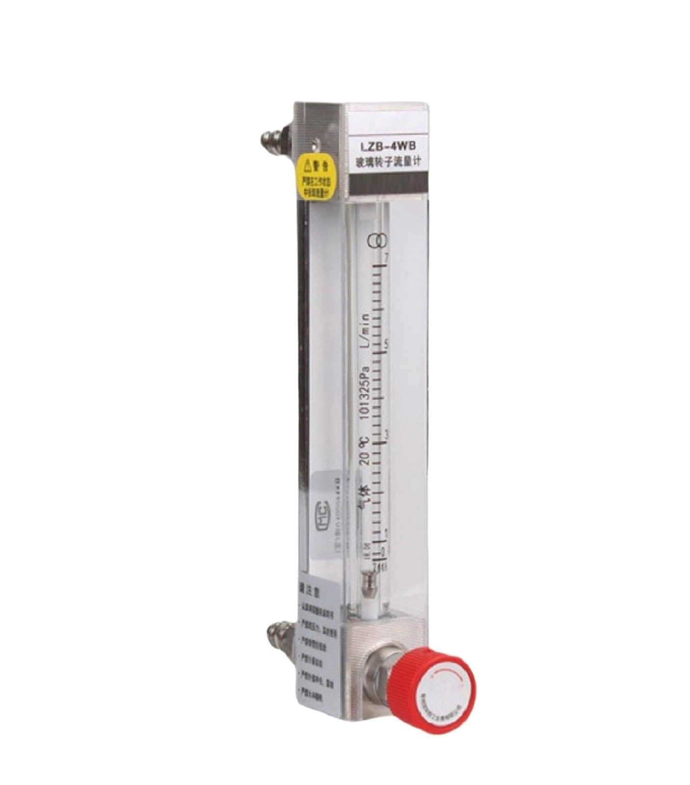 1 unidad LZB-4WB, rotámetro de tubo de vidrio, caudalímetro de área variable.(16-160ml-min)