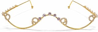GC PREMIUM JEWELLERY CZ Stone Facelets Gold Plated Floral Curve Crystal Design Adjustable Lightweight Forehead Chain Elega... Price In India