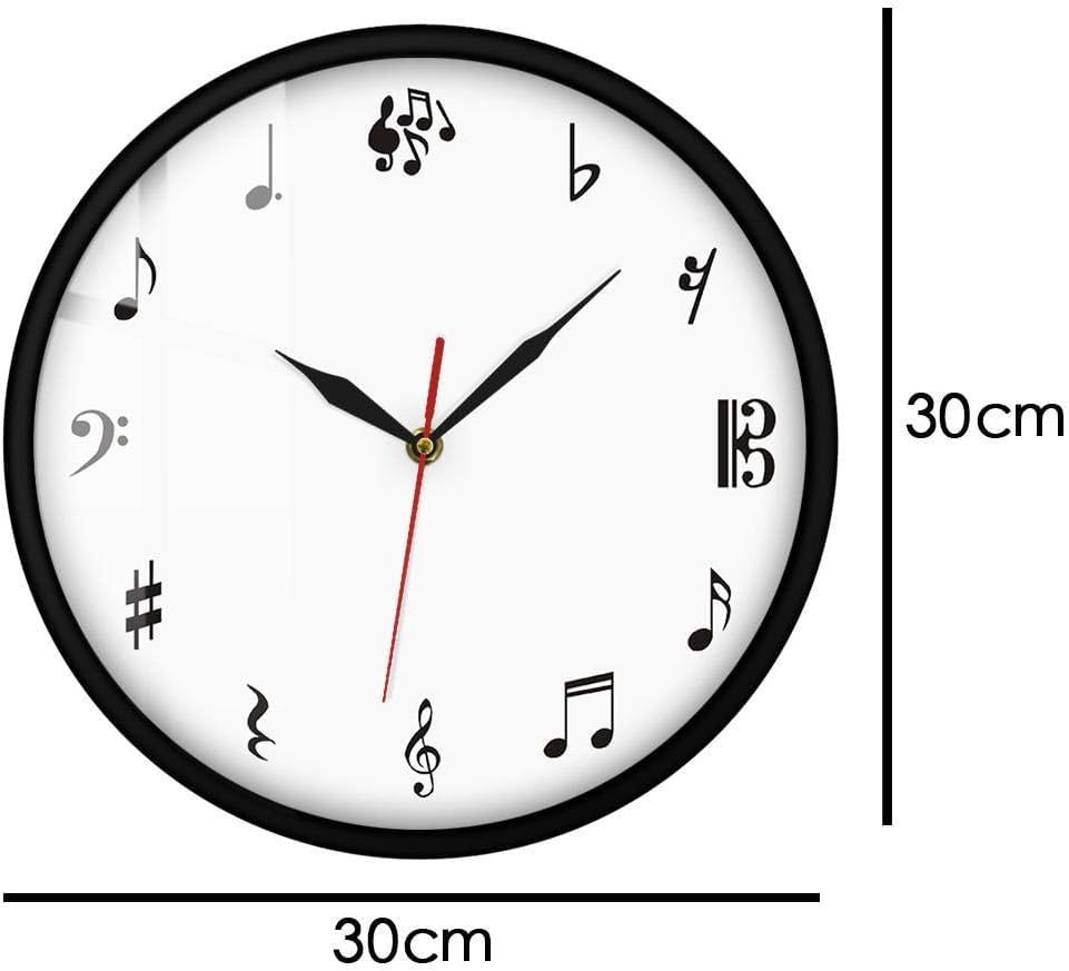 Orologio da parete musicale, motivo chiave di violino, orologio decorativo con note musicali, per musicisti e cantanti, arte da parete per casa e studio, cornice non inclusa