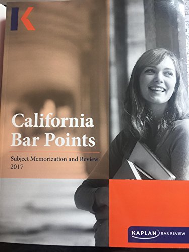 Kaplan Bar Review California Bar Points Subject Memorization and Review 2017