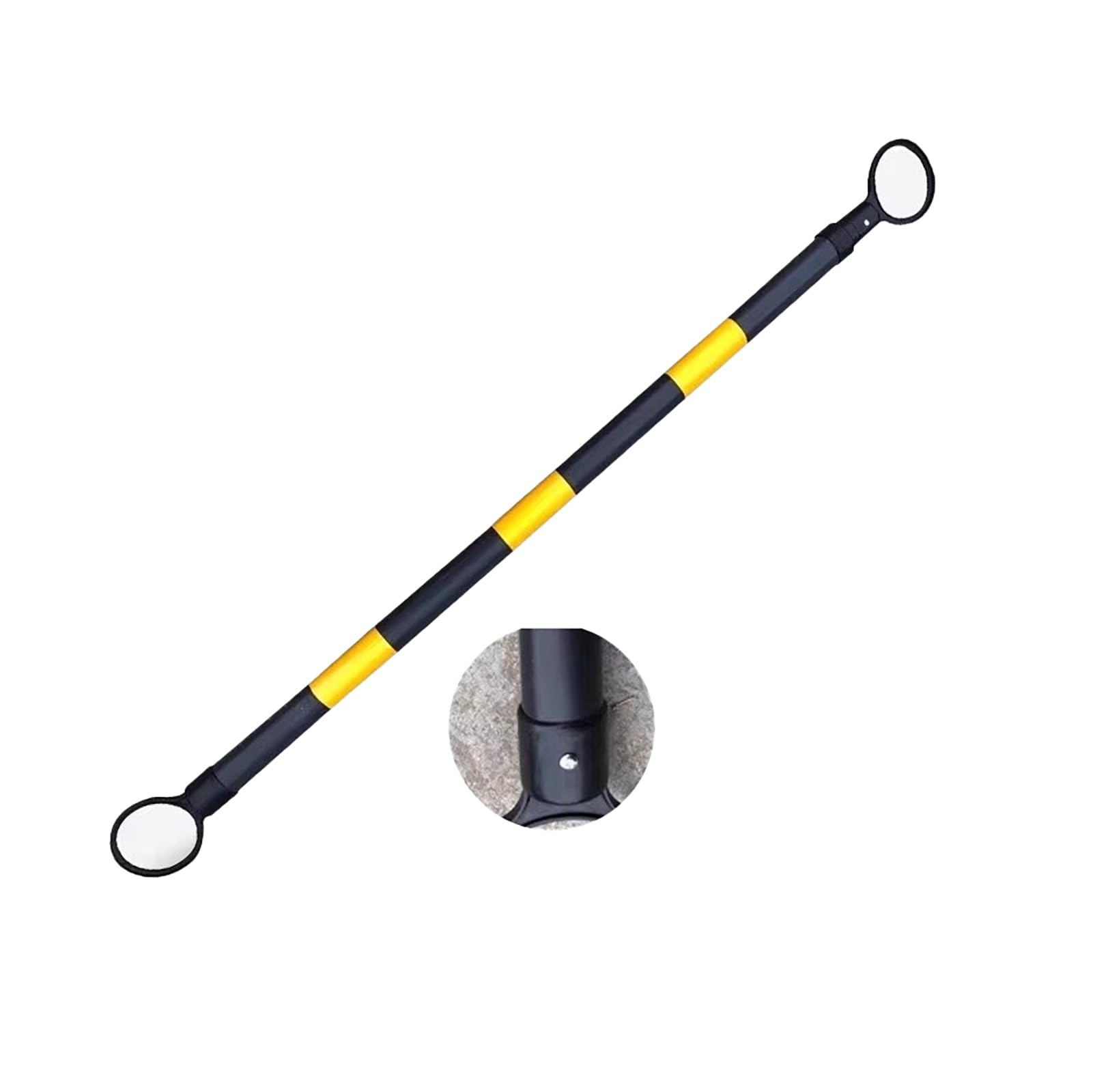SGKOMN Expandable 3ft to 6ft Portable Traffic Cone Bar for Outdoor Safety & Lane Delineation, Yellow (4.1ft-6.56ft)-15PCS