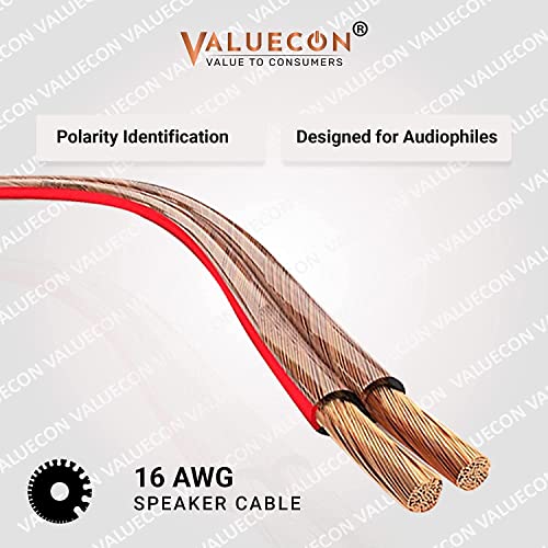 Image of 16 Awg X 100 Feet Speaker Cable 99.9% Pure Oxygen-Free Copper Ofc Premium Speaker Wires For All Types Of Banana Plugs (1.5 mm)