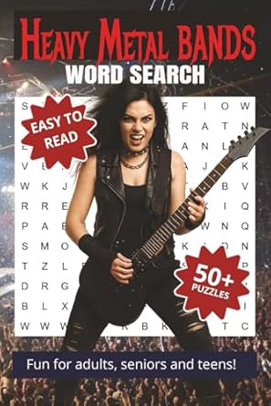 Amazon com: Heavy Metal Bands Word Search Puzzle Book: Word Searches