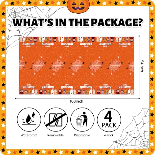 Image of Halloween Tablecloth Disposable Table Cover Kids Birthday Party Decoration