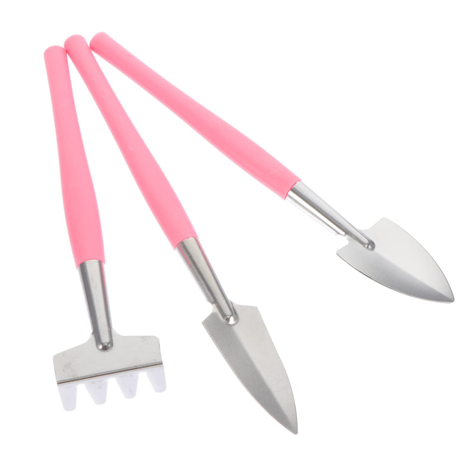Mikikit 3Pcs Compact Gardening Trowels Multi Functional Stainless Steel Soil Loosening Tools for Vegetable Planting Lightweight Comfortable Design for Effortless Use Balcony