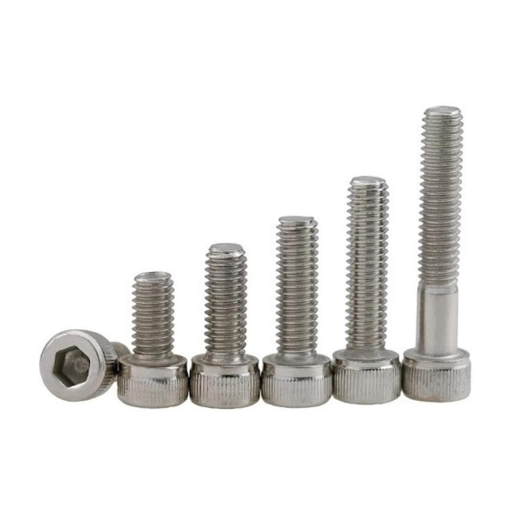 10x 5/16 x 1/2 UNF, Cap Head Socket Screws Bolts, Fully Threaded, Fine Thread, A2 Stainless Steel, Imperial Sizes High Strength, Corrosion Resistant Fasteners