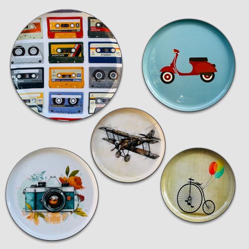 Image of Amazon basics Vintage Art Metal Decorative Fridge Magnet | Gift Items for Women and Men | Home Decoration Gift Item | Set of 5 |Stylish Fridge Magnet 1x9 CM, 1x7 CM, 1x5.5 CM