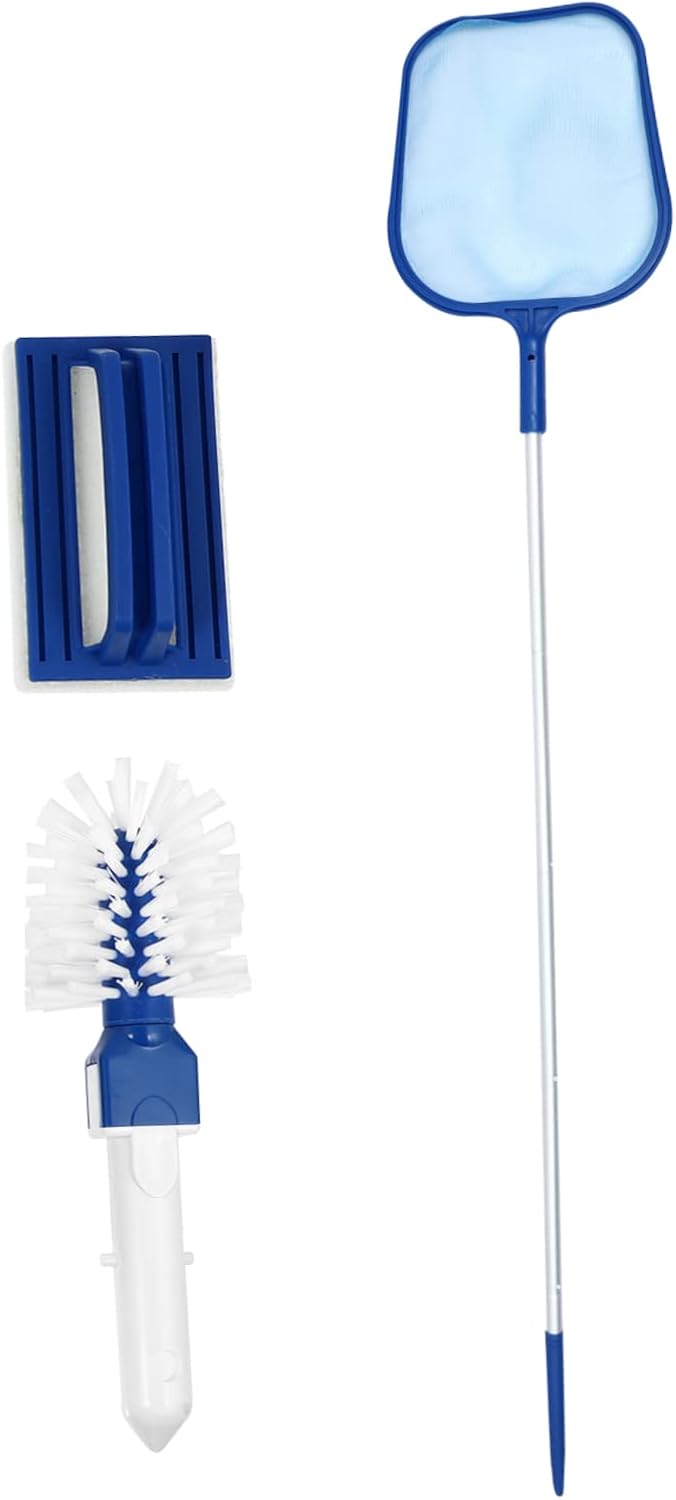 Mipcase Section Pool Leaf Rake Net Kit Inground Pool Skimmer Net Pole for Cleaning Spa Hot Tub Leaf Professional Cleaning Tool