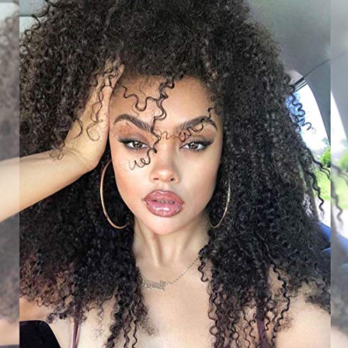 3C 4A Mongolian Kinky Curly Clip In Hair Extensions Machine Made Virgin Human Hair Pieces Full Head 75grams/2.65oz(16")