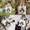 AILOONG Cotton Canvas Shopping Bag Cool Monkey Head Sunglasses Musical Headphones 12 oz thick fabric Uses as a gift bag 35x40cm Large #4