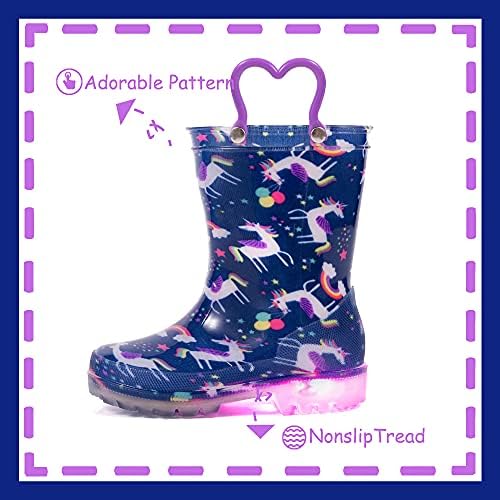 OUTEE Adorable Light Up Rain Boots for Little Kids 4 51CMSiHsRXS. AC